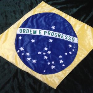 Brazil Flag Applique Blanket