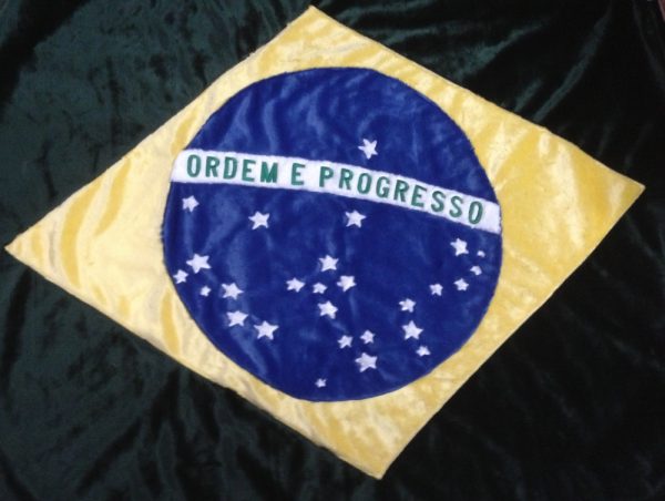 Brazil Flag Applique Blanket