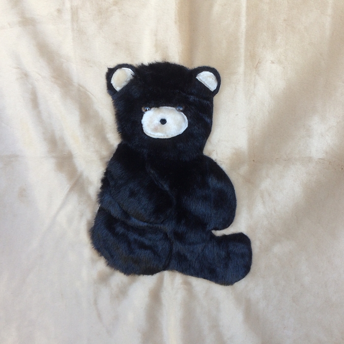 Bear Black Applique Blanket